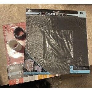 EK Success Bookworks Black Mat Boards Paper & Coils 8.5x8" w/ Spiral Holes NEW